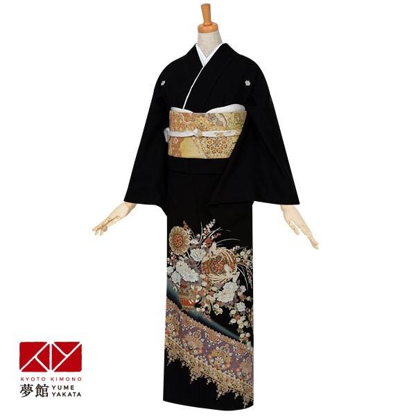 ブランド登録なし - 黒留袖 賃借  御芽出度 向い鳳凰に鏡 貸お召しもの フルセット 相応う身の長147〜159珊 T135 着物、浴衣-レンタル、各種サービス-レンタル