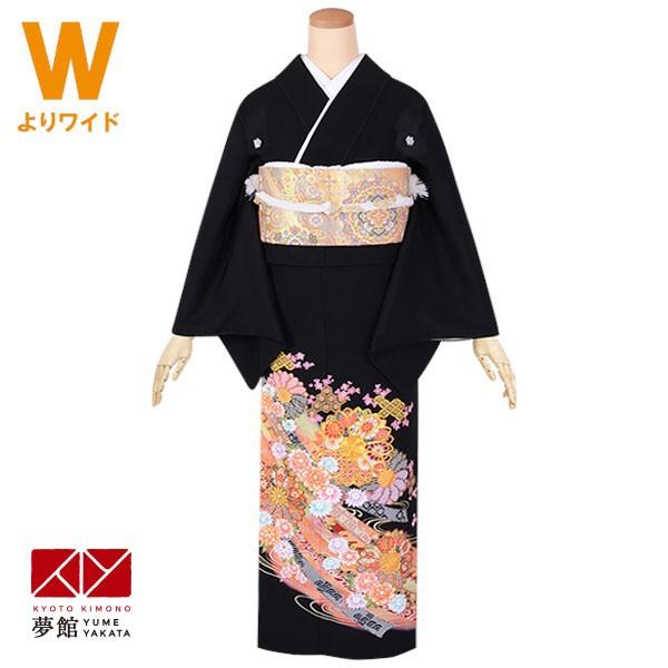 黒留袖 レンタル  結婚式 熨斗に菊花(特)(T307) 貸衣装 フルセット 対応身長150〜160cm T308