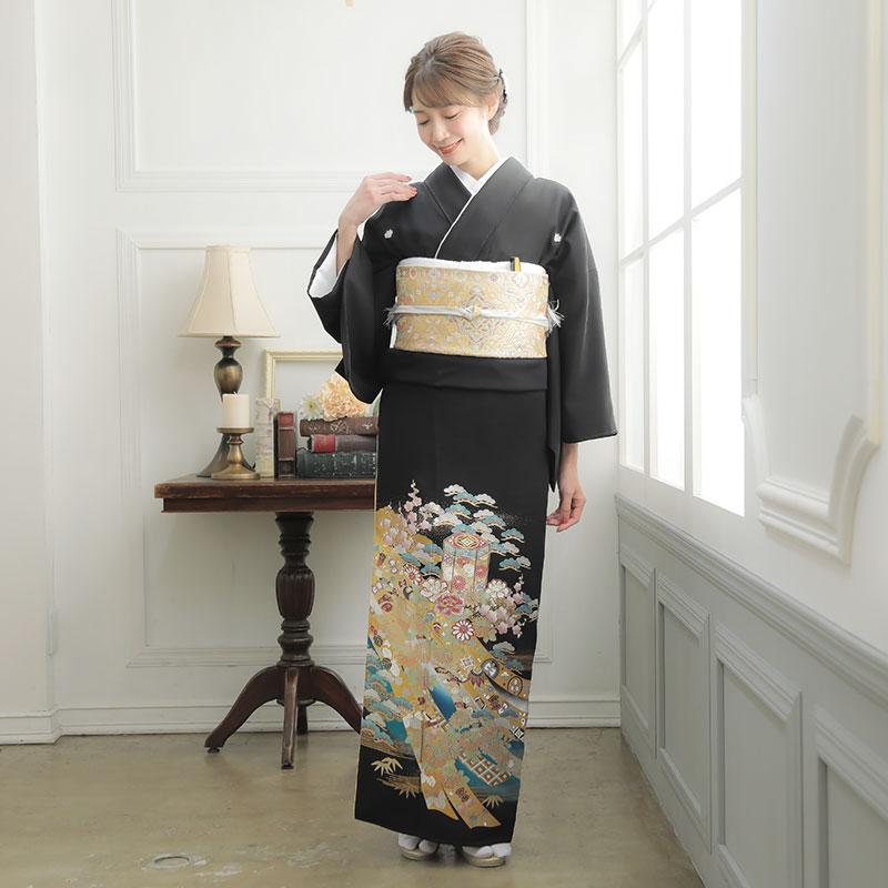 YUMI KATSURA（ユミカツラ） 黒留袖 レンタル 桂由美 結婚式 ブルー 貝