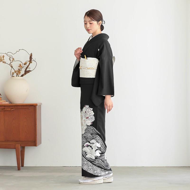 YUMI KATSURA（ユミカツラ） 黒留袖 レンタル 桂由美 結婚式 鶴と花の