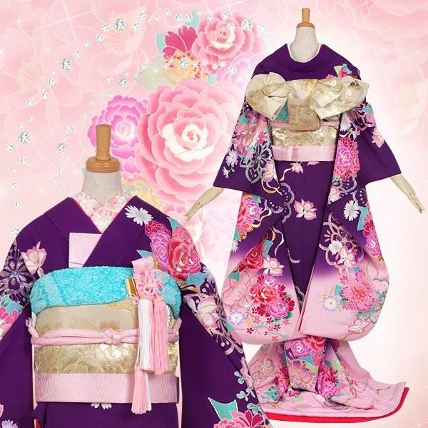 花嫁衣裳 引き振袖 大振袖 レンタル 安い 結婚式 婚礼 パープル フラワージュエリー ホテル・式場への配送OK W007 | ブランド登録なし | 03