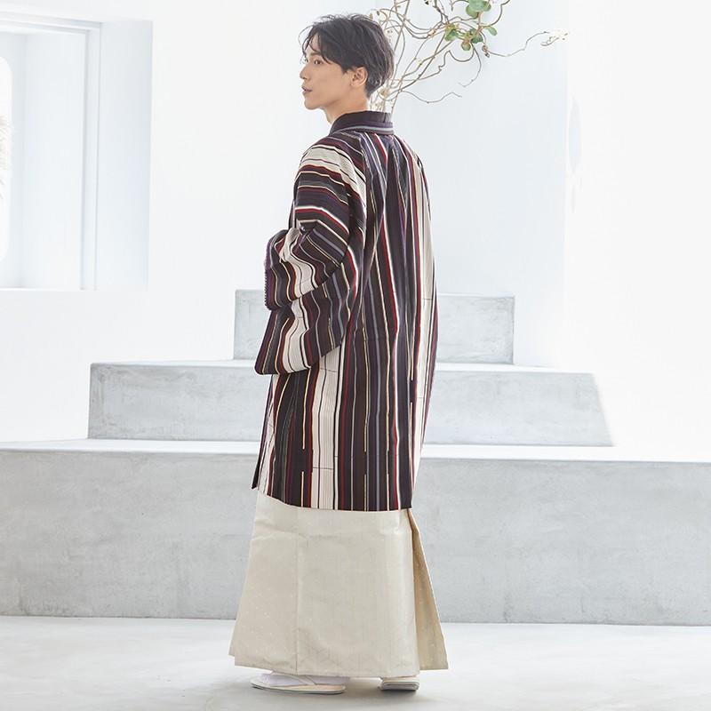 紋付袴 男 レンタル 結婚式 式典 CIAOPANIC 黒 縦縞×柄袴 卒業式 紋付袴 男 レンタル 結婚式 式典 CIAOPANIC 黒 縦縞×柄袴 卒業式