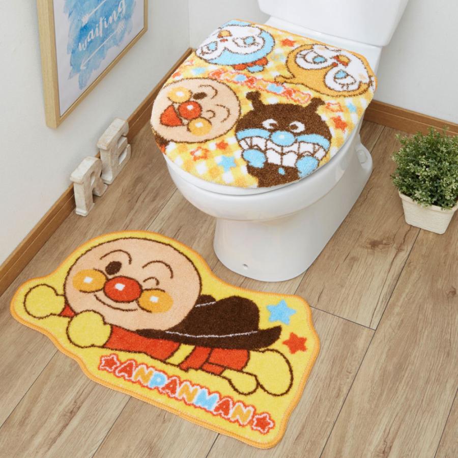 アンパンマン トイレ2点セット トイレフタカバー トイレマット マット 温水洗浄便座用 ウォシュレット トイレカバー それいけ アンパンマン キャラクター 12 14 寝具産直 夢屋 通販 Yahoo ショッピング