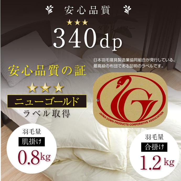 羽毛布団 2枚合せ キング 約230×210cm ホワイトダックダウン85 