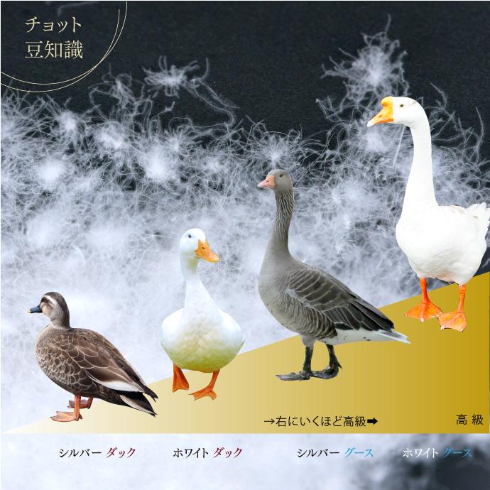 羽毛布団 2枚合せ ダブル 約190×210cm ハンガリー産ホワイトグース 