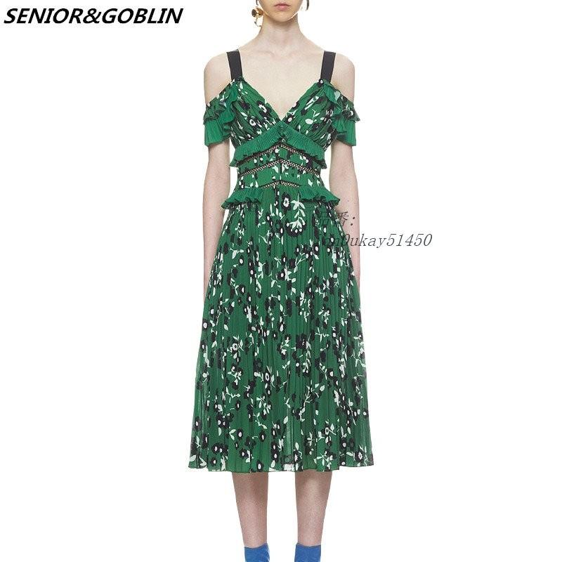 新夏自画像滑走路 V ネック レース P プリント ドレス 女性 セクシー な背中 プリーツ ドレス デ フェス タ グループ上 レディ ー ス 衣服 から ド Supersport Tn