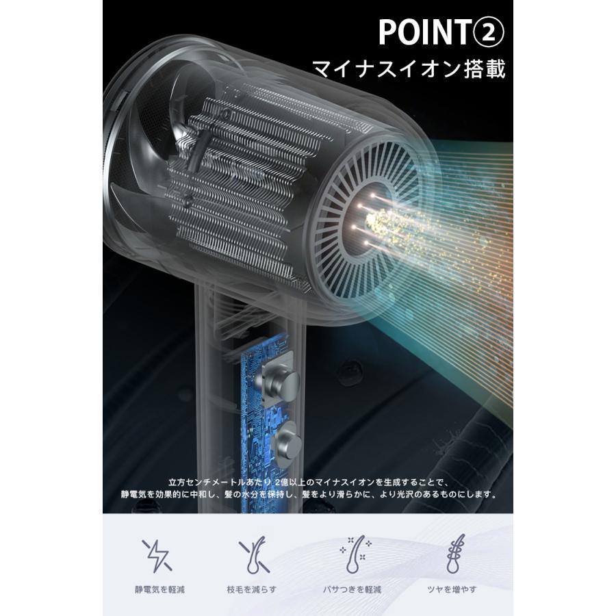 ドライヤー 速乾 大風量 2億マイナスイオン 4段階調節可能 過熱保護