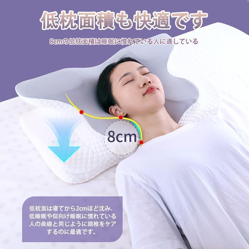 即納 枕 人間工学 首枕 ピロー 低反発枕 安眠枕 頭痛マクラ 首こり