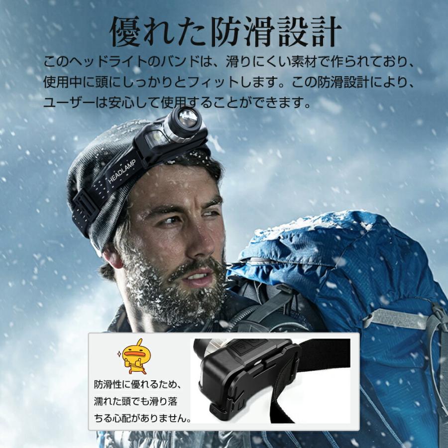 ヘッドライト 充電式 LED 電池式 作業用 軽量 エナジャイザー 登山