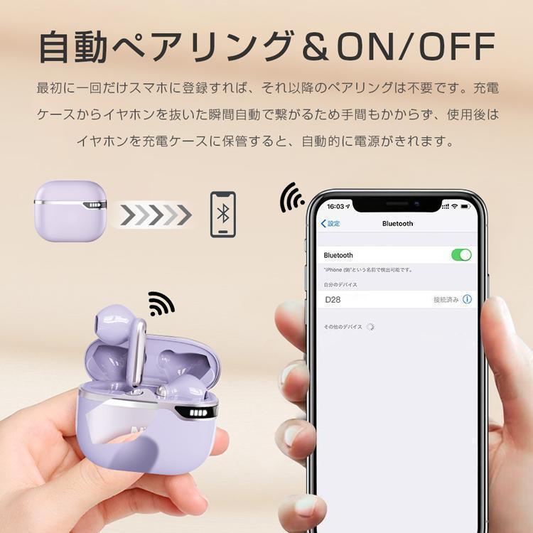 500円off】ワイヤレスイヤホン 左右分離 高音質 Bluetooth5.2 通話
