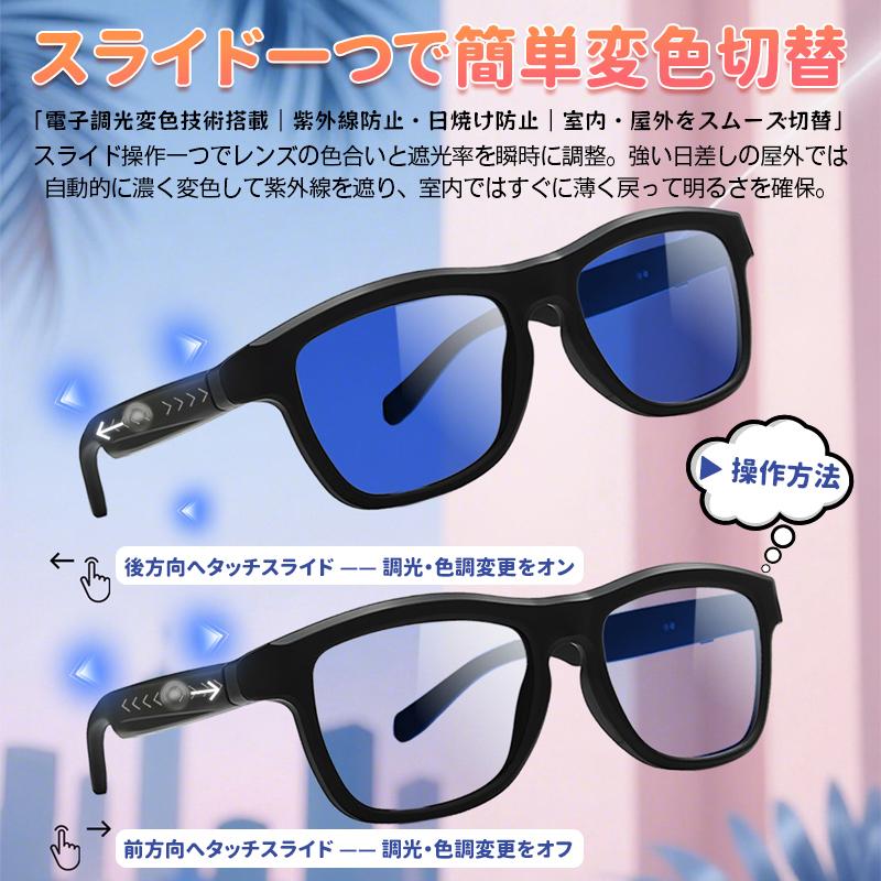 スマートグラス Bluetooth5.4 スマートメガネ AI質問応答 骨伝導