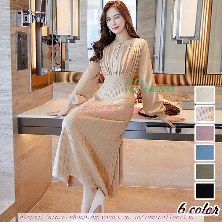 ニットワンピース レディース きれいめ 40代 秋冬 膝丈ワンピース お出かけ 大人 上品 30代 通勤 ワンピース きれいめ 50代 着痩せ プリーツ Yum1c6665 Nunoyoshi 布良洋装店 通販 Yahoo ショッピング