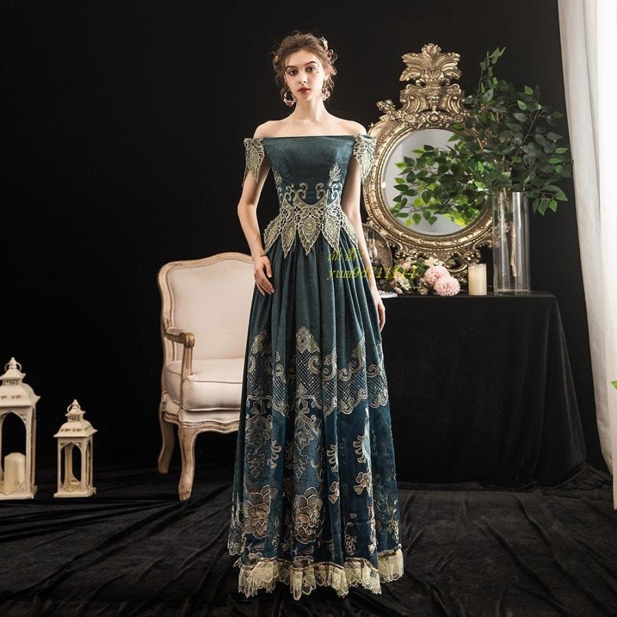 高速配送 パーティドレス コスプレ ドレス 大きい裾 中世 オーダーメイド 刺繍 宮廷服 ロング丈 ステージ衣装 豪華な中世貴族風お姫様ドレス 売り切れ必至 Www Skylanceronline Com