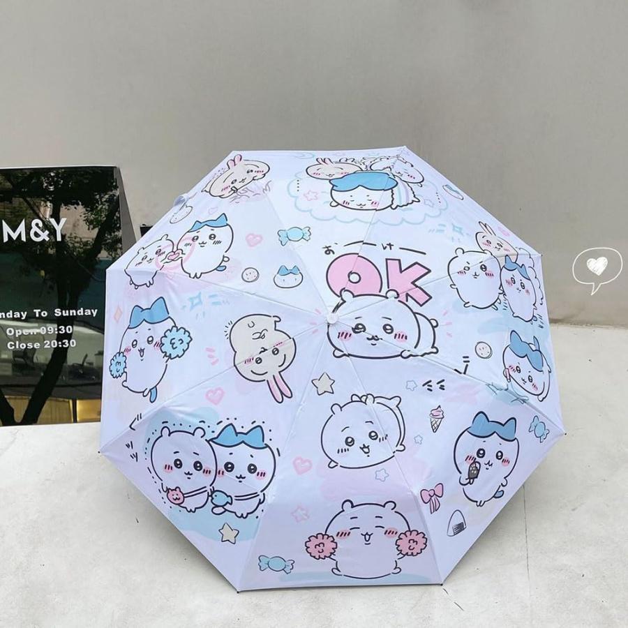 ちいかわ 折りたたみ傘 ハチワレ モモンガ ウサギ 8本骨 自動開閉 折り畳み傘 かわいい UVカット 撥水 晴雨兼用 収納ポーチ付き 子供 大人 |  | 01