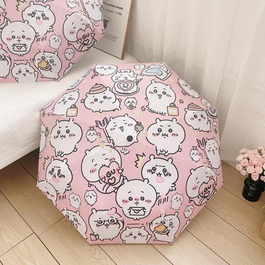 ちいかわ 折りたたみ傘 ハチワレ モモンガ ウサギ 8本骨 自動開閉 折り畳み傘 かわいい UVカット 撥水 晴雨兼用 収納ポーチ付き 子供 大人 |  | 02