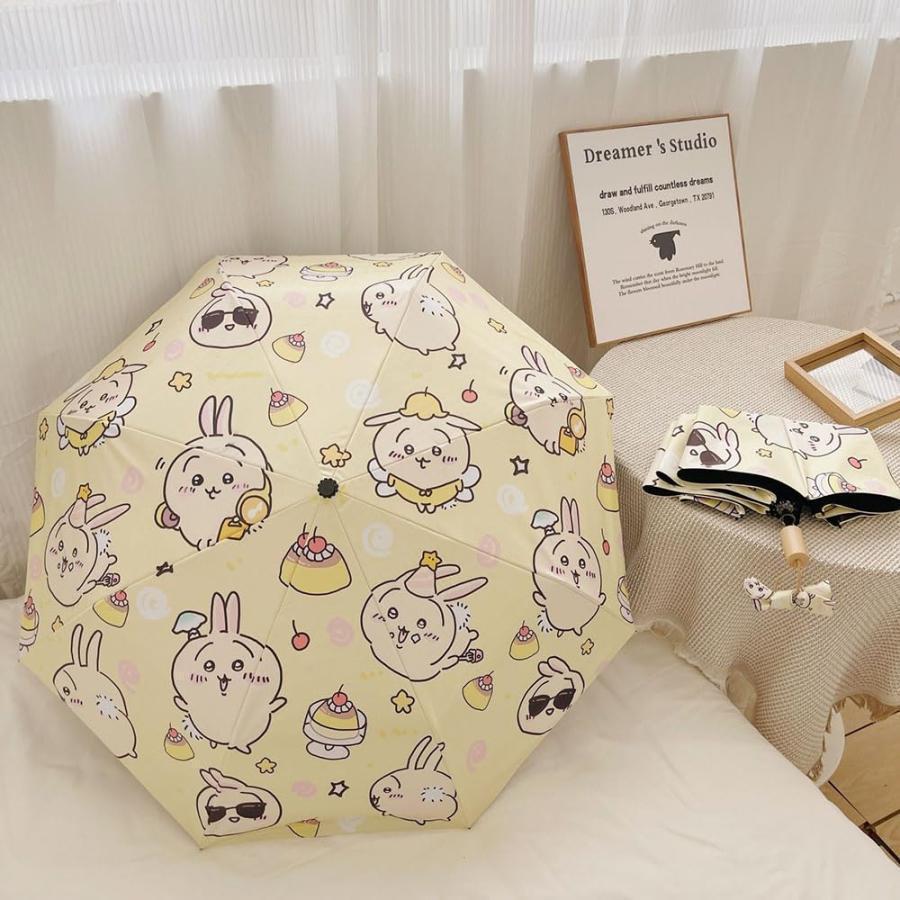 ちいかわ 折りたたみ傘 ハチワレ モモンガ ウサギ 8本骨 自動開閉 折り畳み傘 かわいい UVカット 撥水 晴雨兼用 収納ポーチ付き 子供 大人 |  | 04