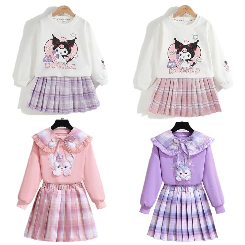 クロミ子供ワンピースセット チェック クロミちゃん フリル ワンピース レディース 女の子の