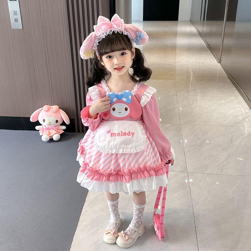 子供 ワンピース 長袖 マイメロ クロミちゃん ールズ チュール 子供 ワンピース 長袖 マイメロ クロミちゃん ールズ チュール