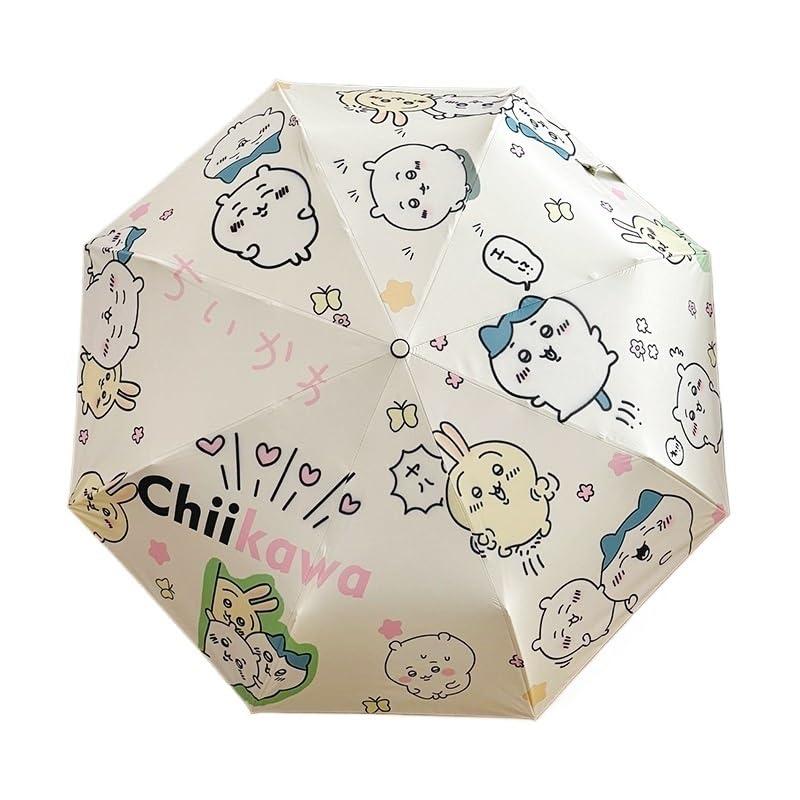 ちいかわ ハチワレ 折りたたみ傘 日傘 自動/手動 UVカット 完全