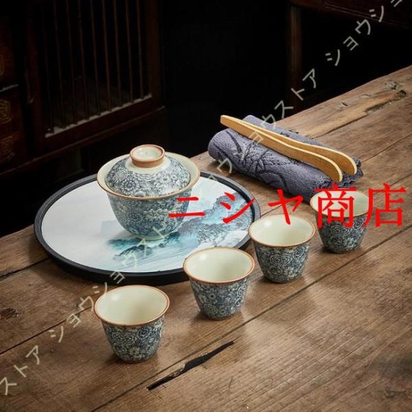 中国製 中国急須 茶道具 茶色 お茶セット お皿付き 9点セット 箱付き 陶器 送料無料 朱泥陶器 中国茶 茶器セット 中国茶器セット 急須 ポット