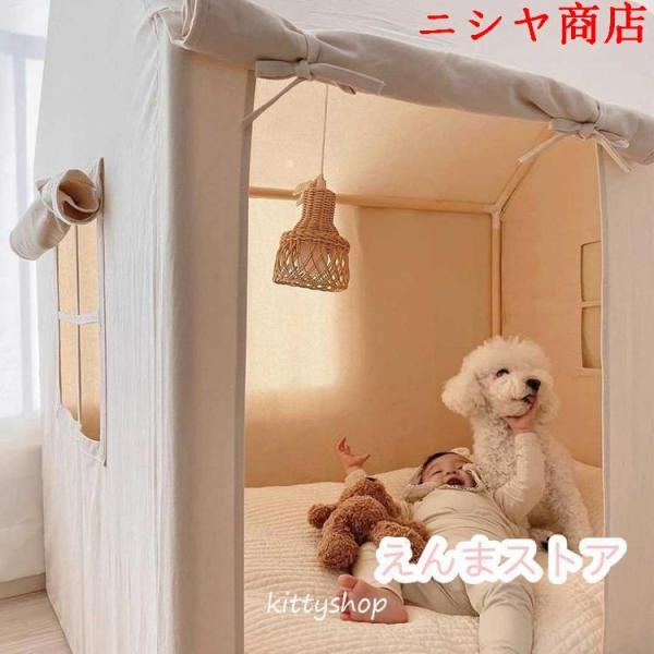 2024新発売!キッズテント 子供テント 子供部屋 シンプル おもちゃ プリンセステント ままごと テント お誕生日プレゼント クリスマス プレイハウス 室内_8