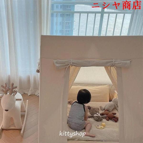 キッズテント 子供用 子供部屋 シンプル おもちゃ プリンセステント ままごと テント 誕生日プレゼント クリスマス プレイハウス 室内_5