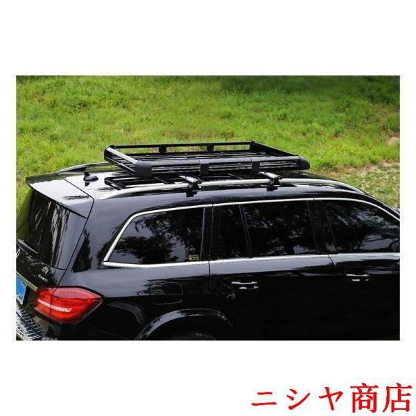 ルーフラック アルミ合金製 汎用 カーゴラック ルーフバスケット ルーフキャリア キャリア 荷台 ラック バスケット 車載 アウトドア 業務用