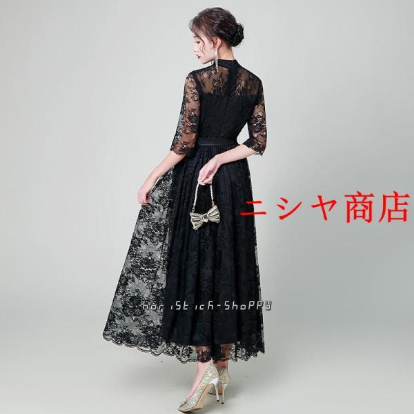 パーティードレス 結婚式 服装 ドレス ワンピース 20代 10代 30代 フォーマルドレス 50代 女性 お呼ばれ 母? ?族 ワンピース 披露宴 用_3