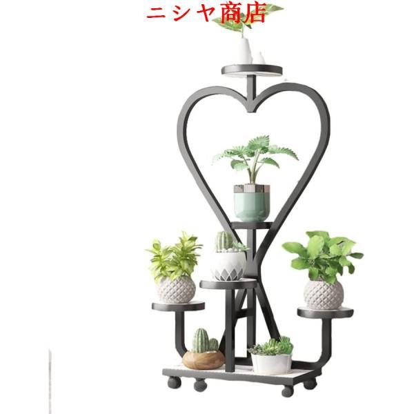 フラワースタンド 6段 室内 屋外 アイアン ハート型 金属 園芸ラック プランター ガーデン 大型 植物スタンド 花棚 盆栽 農業 資材 メンテナンス ツール 施工_6