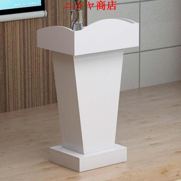 演説台 演台 スピーチテーブル 木製 書見台 セレモニー デスク 会議 メインテーブル 収納棚付 マイク 組み立て 家具 模様替え 空?活用 事務用品 整理 演出_8