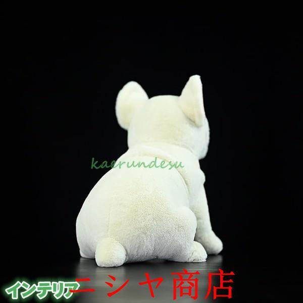 フレンチブルドッグ ぬいぐるみ クリーム リアル ふわふわ 可愛い 犬の