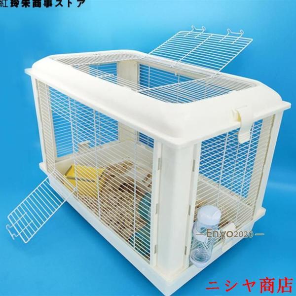 ハムスターケージ 60x39x45cm 小動物 ケージ 鳥かご 大型 クリア 観察