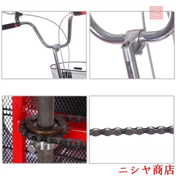 大人用三輪車 高齢者用 16インチ 1段変速 3輪クルーザーバイク バスケット付き 折りたたみ 三輪車 大型カゴ リラクゼーション 自転車 整理_6