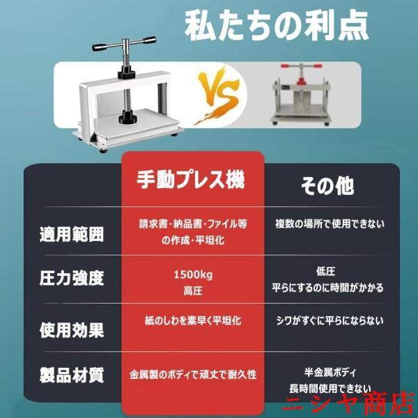 製本機 業務用 A4 A3 手動 製本プレス 平坦化機 卓上 紙圧縮プレス ハンドプレス 高圧 圧着 本平打ち 学校 事務用品 伝票 平坦 整理の画像