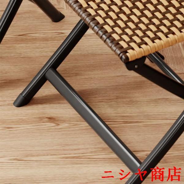 木製ダイニングチェア 編み込み背もたれ 折りたたみ椅子 チェア ラタン網 ダイニングチェア 夏用 編み込み