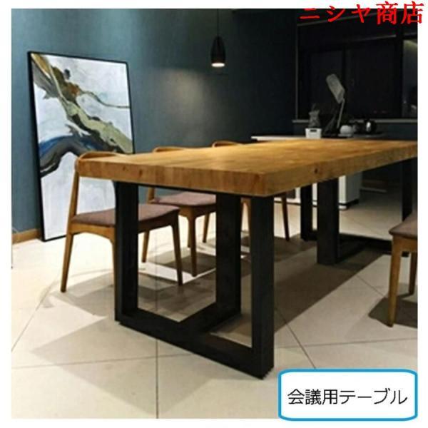 2枚 テーブル 脚 ハイタイプ DIY アイアンレッグ 調整ネジ 四角