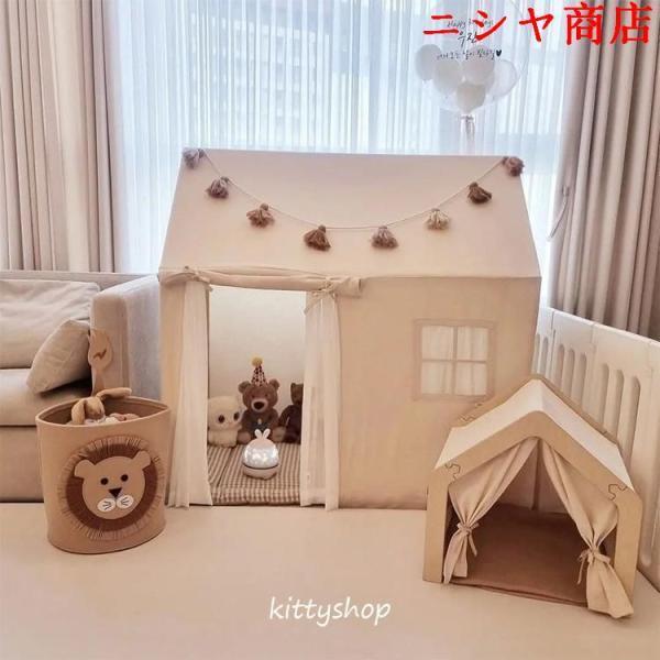 2023新発売!キッズテント 子供テント 子供部屋 シンプル おもちゃ プリンセステント ままごと テント お誕生日プレゼント クリスマス プレイハウス 室内_2