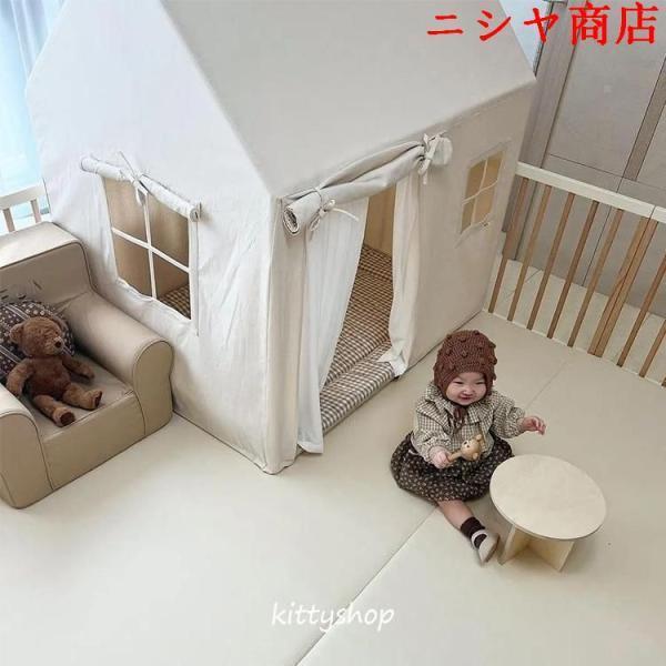 2023新発売!キッズテント 子供テント 子供部屋 シンプル おもちゃ プリンセステント ままごと テント お誕生日プレゼント クリスマス プレイハウス 室内_3