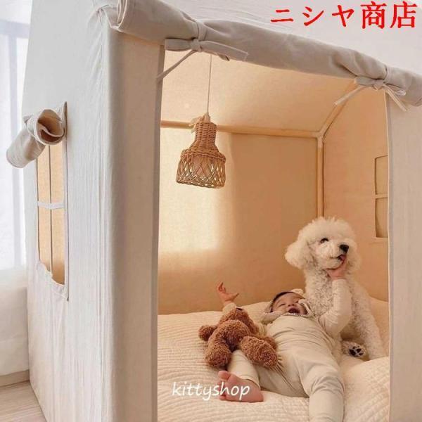 2023新発売!キッズテント 子供テント 子供部屋 シンプル おもちゃ プリンセステント ままごと テント お誕生日プレゼント クリスマス プレイハウス 室内_8