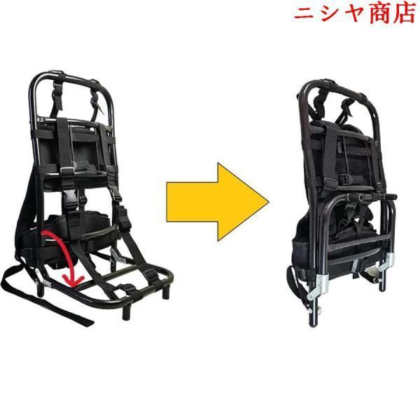 背負子 キャリー 軽量 アルミフレームパック 背負う補助具 背負い子 背負い子 フレームパック キャリーカート 折りたたみ可能 着脱簡単 防水 釣り 登山 運搬 錆_14