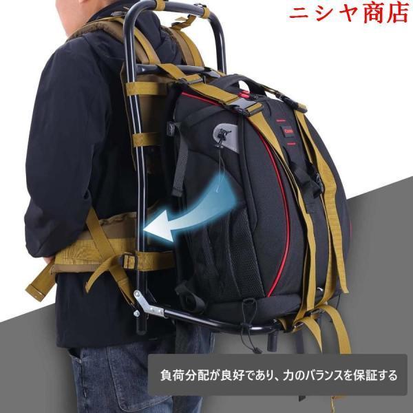 背負子 キャリー 軽量 アルミフレームパック 背負う補助具 背負い子 背負い子 フレームパック キャリーカート 折りたたみ可能 着脱簡単 防水 釣り 登山 運搬 錆_11