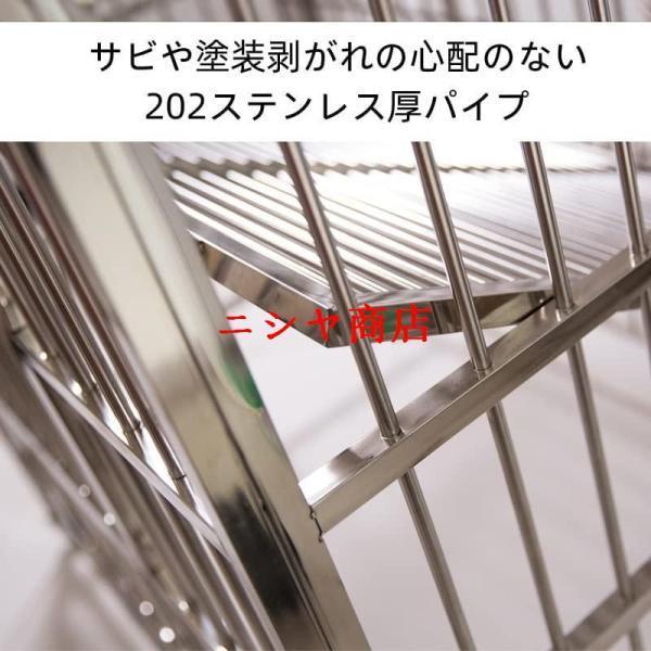 ペットケージ ドッグハウス 202ステンレス 錆びにくい 犬檻 犬小屋 キャスター付き 角パイプ 折りたたみ式 組み立て 折りた小型犬 大型犬 中型犬 ウサギ ペット_3