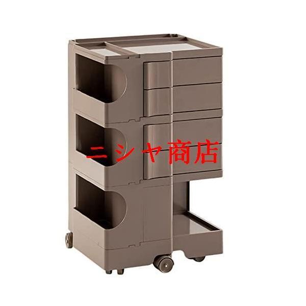 74x41x43cm、3層キッチントロリー 取り外し可能なサイドテーブル 多機能リビングシェルフ、スリム収納カート モバイルシェルフユニットシェルフ収納トロリー、同の画像