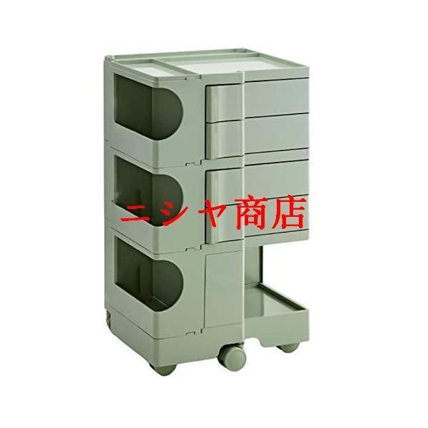 74x41x43cm、3層キッチントロリー 取り外し可能なサイドテーブル 多機能リビングシェルフ、スリム収納カート モバイルシェルフユニットシェルフ収納トロリー、同の画像