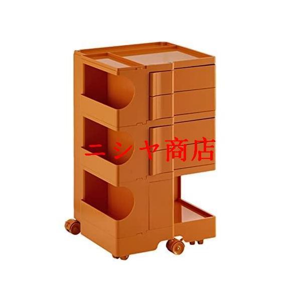 74x41x43cm、3層キッチントロリー 取り外し可能なサイドテーブル 多機能リビングシェルフ、スリム収納カート モバイルシェルフユニットシェルフ収納トロリー、同の画像