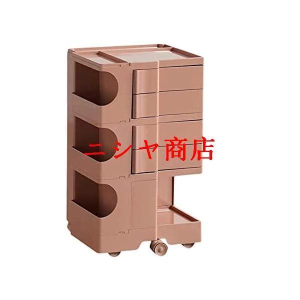 74x41x43cm、3層キッチントロリー 取り外し可能なサイドテーブル 多機能リビングシェルフ、スリム収納カート モバイルシェルフユニットシェルフ収納トロリー、同の画像