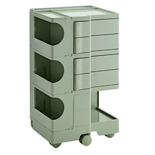 74x41x43cm、3層キッチントロリー 取り外し可能なサイドテーブル 多機能リビングシェルフ、スリム収納カート モバイルシェルフユニットシェルフ収納トロリー、同の画像