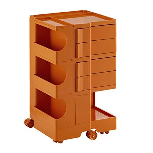 74x41x43cm、3層キッチントロリー 取り外し可能なサイドテーブル 多機能リビングシェルフ、スリム収納カート モバイルシェルフユニットシェルフ収納トロリー、同の画像