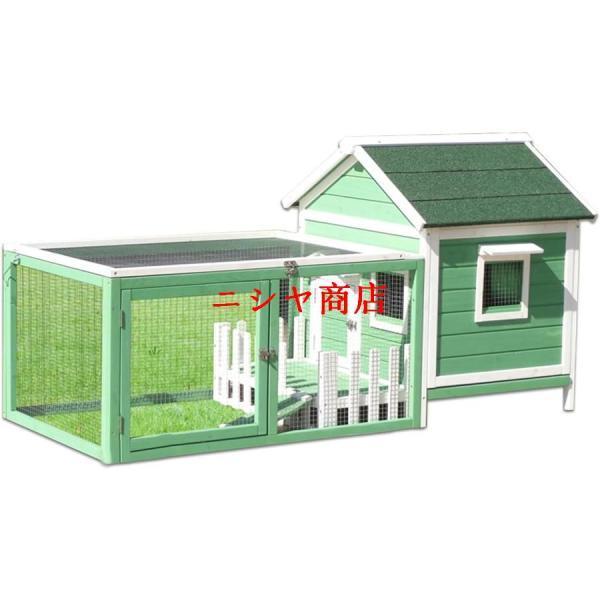 木製鶏小屋 大型鶏舎 家禽ケージ 屋外 ウサギケージ バニーケージ ウサギ 犬 猫 リス ハムスター 複数のドア付き 取り外し可能なトレイ お手入れが簡単組み立て_7