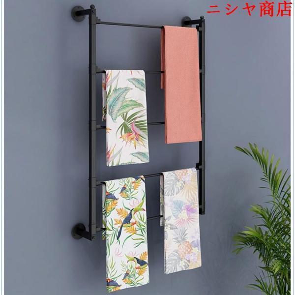 スカーフラック メタルラッピングペーパーオーガナイザー、シルク/シフォン/リボン/スカーフ用壁掛け収納ディスプレイスタンド、取り外し可能なバー付き5段棚 (C